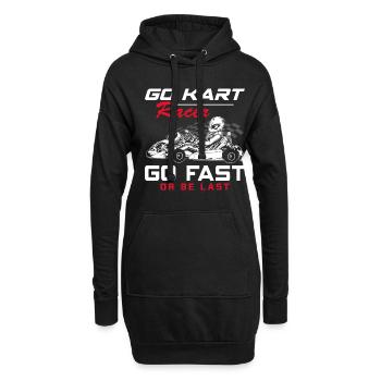 Go-Kart-Rennfahrer Kart-Rennen Gokart-Rennbahn-Ren - Hoodie-Kleid - Schwarz - Vorne