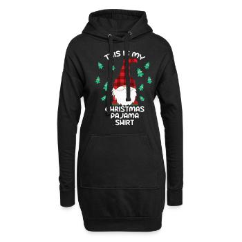 Dezember Lustige Zwerge Elf Liebe mein Weihnachten - Hoodie-Kleid - Schwarz - Vorne