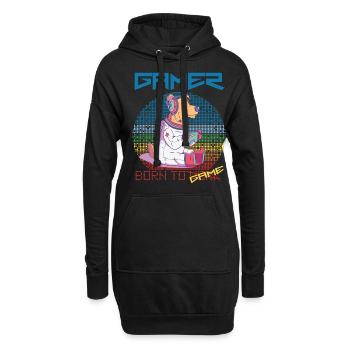 Jeux vidéo Funny Gamer Born To Gaming Retro Astro - Sweat-shirt à capuche long Femme - noir - Devant
