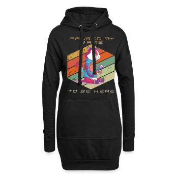 Gamer a mis en pause mon jeu Jeux vidéo Retro Gaming Funn - Sweat-shirt à capuche long Femme - noir - Devant