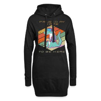 Jeux vidéo Gamer a mis en pause mon jeu Retro Gaming Croc - Sweat-shirt à capuche long Femme - noir - Devant