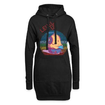 Niveau vers le haut Gamer Jeux vidéo Retro Vintage Gaming Ch - Sweat-shirt à capuche long Femme - noir - Devant