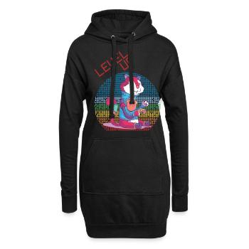 Level Up Gamer Video Games Retro Vintage Gaming Hi - Hoodie-Kleid - Schwarz - Vorne