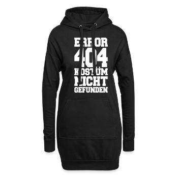 Error 404 Kostüm Nicht Gefunden Karneval Halloween - Hoodie-Kleid - Schwarz - Vorne
