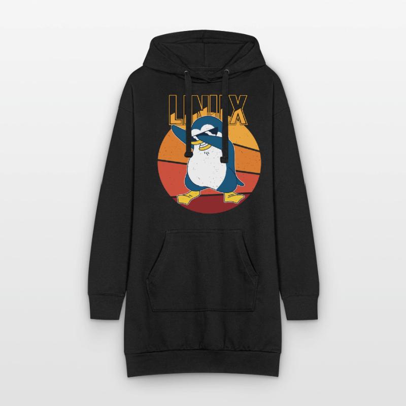 Linux Root Admin Cool Penguin Informatics Nerd Hoodie-Kleid