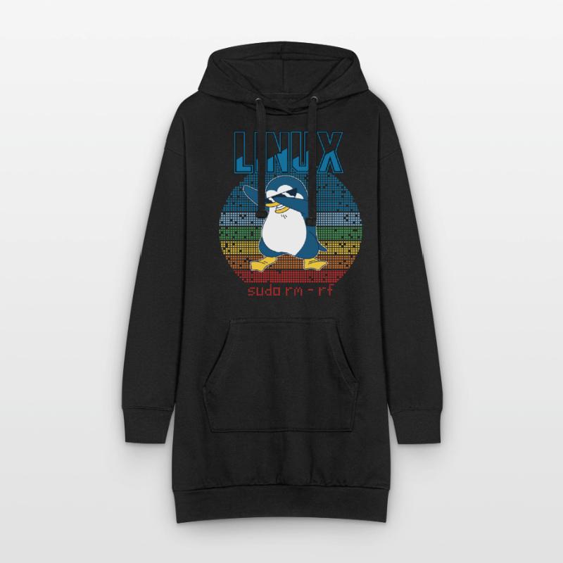 Linux Sudo Root Geek Admin Penguin Nerd Programmer Hoodie-Kleid