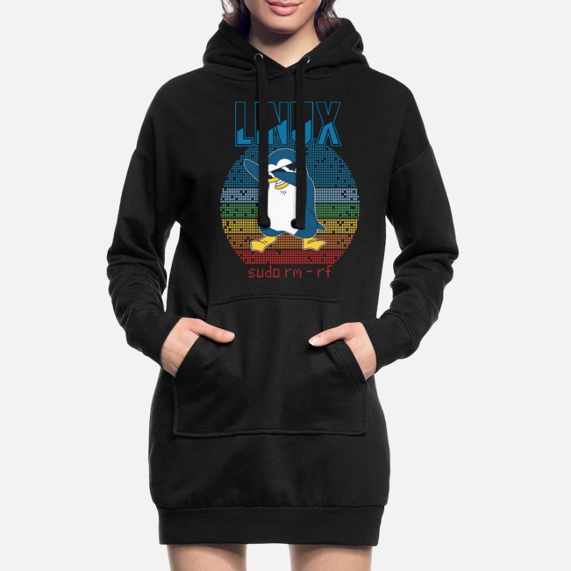 Linux Sudo Root Geek Admin Penguin Nerd Programmer Hoodie-Kleid