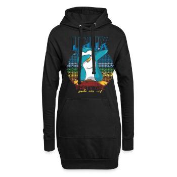 Linux Party Sudo Root Geek Cute Penguin Nerd Progr - Hoodie-Kleid - Schwarz - Vorne