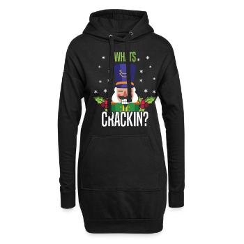 Hiver Décembre Noël Noix Cracker Noël - Sweat-shirt à capuche long Femme - noir - Devant