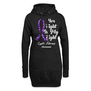 Her Fight Is My Fight In Family We Fight Together - Hoodie-Kleid - Schwarz - Vorne