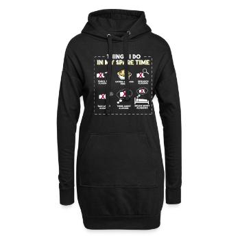 Dinge, die ich in meiner Freizeit tue Alabama - Hoodie-Kleid - Schwarz - Vorne