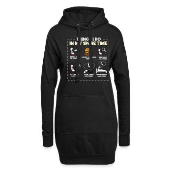 Ce que je fais pendant mon temps libre en Californie - Sweat-shirt à capuche long Femme - noir - Devant