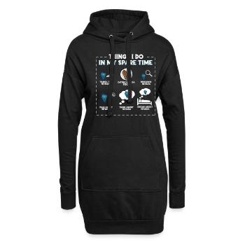 Dinge, die ich in meiner Freizeit tue Nevada - Hoodie-Kleid - Schwarz - Vorne
