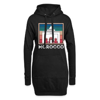 Souvenir Marokko Skyline Afrika Gibraltar Marokkan - Hoodie-Kleid - Schwarz - Vorne