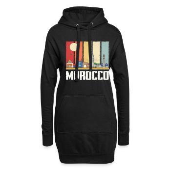 Afrika Marokko Skyline Marokkaner Afrikanisches So - Hoodie-Kleid - Schwarz - Vorne