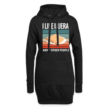 Traditionelles äthiopisch-eritreisches Brot - Hoodie-Kleid - Schwarz - Vorne
