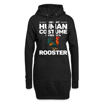 C’est mon costume humain je suis vraiment coq - Sweat-shirt à capuche long Femme - noir - Devant