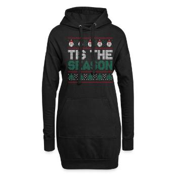 Santa Ugly Dezember Saison Hässliche Weihnachten - Hoodie-Kleid - Schwarz - Vorne
