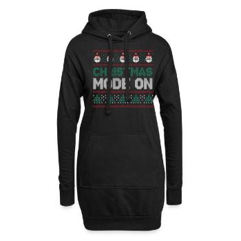 Santa Happy December Modus an hässlichen Weihnachten - Hoodie-Kleid - Schwarz - Vorne
