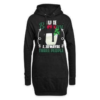 J’aime Borhani et peut-être trois personnes bangladaises - Sweat-shirt à capuche long Femme - noir - Devant