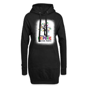 Happy National Hispanic Heritage Month Tree Roots - Hoodie Dress - black - Front