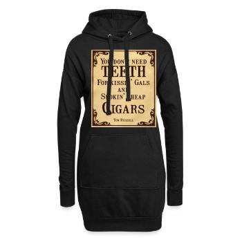 Les citations de cow-boy n’ont pas besoin de dents - Sweat-shirt à capuche long Femme - noir - Devant