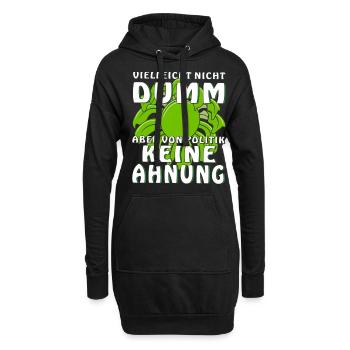 Peut-être pas stupide mais pas de t-shirt - Sweat-shirt à capuche long Femme - noir - Devant