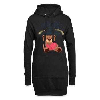 Teddy Broken Heart Teddy Bear Better Things are co - Hoodie-Kleid - Schwarz - Vorne