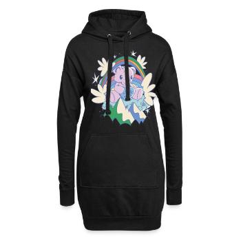 Rainbow Hug Me Cute Teddy Hug Time Teddy Bear - Sweat-shirt à capuche long Femme - noir - Devant