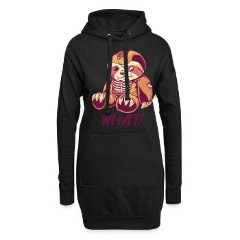 Gruseliges Faultier Horror Mörderische Faultiere W - Hoodie-Kleid - Schwarz - Vorne