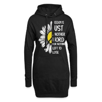 La liberté n’est qu’un autre mot pour rien de perdu - Sweat-shirt à capuche long Femme - noir - Devant