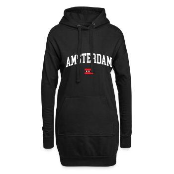 Amsterdam Souvenir holländische niederländische To - Hoodie-Kleid - Schwarz - Vorne