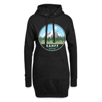 Randonnée souvenir du parc national Banff de l’Alberta - Sweat-shirt à capuche long Femme - noir - Devant