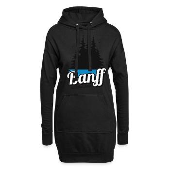 Banff Camping National Park Alberta Canada Souveni - Sweat-shirt à capuche long Femme - noir - Devant
