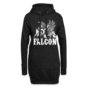 Fauconnerie Faucons Faucons Oiseaux de proie - Sweat-shirt à capuche long Femme - noir - Devant