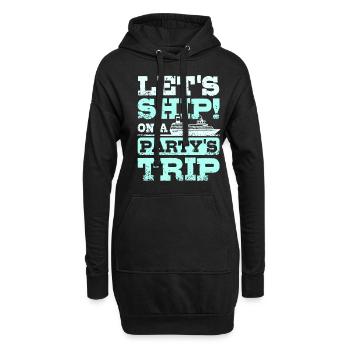 Croisière à bord d’un voyage de fête - Sweat-shirt à capuche long Femme - noir - Devant