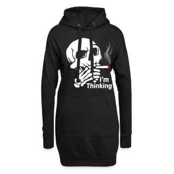 Totenkopf Garage Albtraum Angst Hölle Tod Skelett - Hoodie-Kleid - Schwarz - Vorne