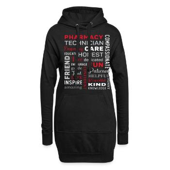 Pharmacy Technician Tech Medicine Pharmacist Quote - Hoodie-Kleid - Schwarz - Vorne