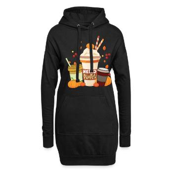 Spice Pumpkin Drink Thanksgiving Season Autumn - Hoodie-Kleid - Schwarz - Vorne