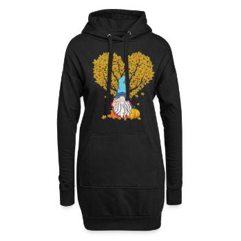 Pumpkin Love Gnome Fall Thanksgiving Season Autumn - Hoodie-Kleid - Schwarz - Vorne