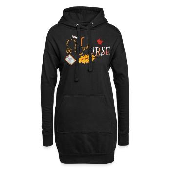 Soins infirmiers Infirmière autorisée Automne Automne Action de grâce - Sweat-shirt à capuche long Femme - noir - Devant