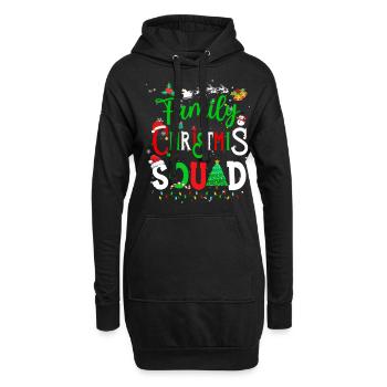 Family Christmas Matching Team Santa Elf Squad - Hoodie-Kleid - Schwarz - Vorne