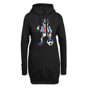 Skeleton Frankreich Amateurfußball - Hoodie-Kleid - Schwarz - Vorne