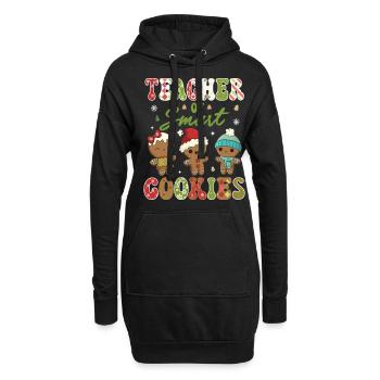 Enseignants Smart Cookies Noël - Sweat-shirt à capuche long Femme - noir - Devant