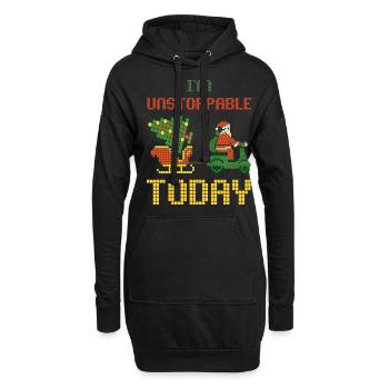 Merry Christmas I'm Unstoppable Today Santa - Hoodie-Kleid - Schwarz - Vorne