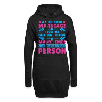 Valentines Day A Successful Marriage Love Saying - Hoodie-Kleid - Schwarz - Vorne