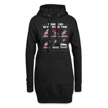 Pennsylvanie - Sweat-shirt à capuche long Femme - noir - Devant