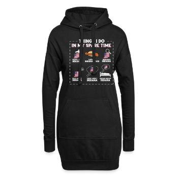 Indiana - Sweat-shirt à capuche long Femme - noir - Devant