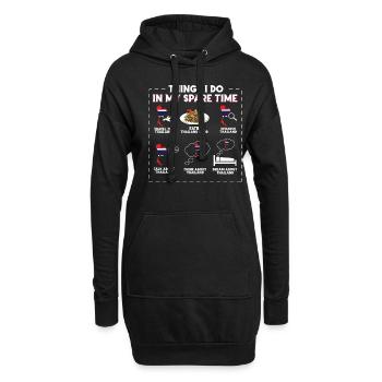 Thaïlande - Sweat-shirt à capuche long Femme - noir - Devant