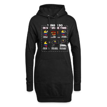 Kolumbien - Hoodie-Kleid - Schwarz - Vorne